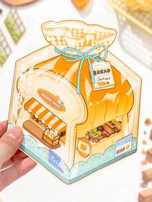 Set de 3 piezas de pegatinas decorativas de escena miniatura 3D, serie de tiendas en miniatura, adecuadas para regalos, oficina, hogar, marcado, etiquetado, aula, juguetes de entretenimiento, planificador de estudiantes, pegatinas decorativas de paisaje retro creativo DIY, suministros escolares, suministros de scrapbooking de vuelta a la escuela, pegatinas divertidas, pegatinas para portátil, pegatinas para Kindle, pegatinas para teléfono - Multicolor - Ver 11