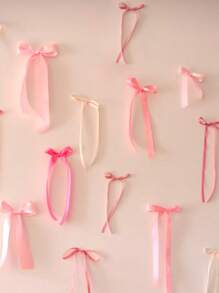 55pcs/24pcs/12pcs Ribbon Bow With Various Ribbon Bows Set Wall Decoration, Decorative Craft Bows For Party, Gift Wrapping, Wedding Decoration, DIY Accessories Birthday Decorations Party Decorations Backdrop , Colors For Gift Decoration And Making Hairpin Headwear Back To Valentine Day