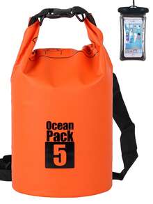 1 件户外露营沙滩防水袋、单肩/背包式干燥袋、便携式多功能防水背包（附赠防水手机壳）