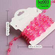 Earth Connection Bead,About 8/4mm Craft String Bead For Wedding Centerpiece Christmas Tree And Flowers Decoration DIY, Faux Pearl Flower Wreath Roll String Wedding Party Valentine's Day Bride Bouquet Handmade DIY Decoration ,For DIY Craft, Wedding, Party, Christmas Tree Decoration,Artificial Related Pearls String Decoration, - Multicolor - View 10