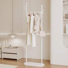 Minimalist Floor-Standing Clothes Rack, Bedroom Garment Storage Rack With Slate Shelving, Lightweight Luxury Coat Hanger Stand For Home