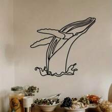 CIFbuy Single Whale Ironwork Masterpiece: With Extremely Simple Lines And An Elegant Whale Shape, It's Placed In Living Rooms And Bedrooms, Endowing The Space With Agile Beauty And Majestic Charm.Suitable For Modern Home Decoration