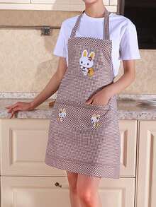 1件装烹饪围裙，防水厨房围裙，防油围兜式围裙，带擦手巾，男女通用厨师围裙，带大口袋，烧烤围裙，餐厅工作围裙，烘焙围裙，烧烤罩衫，适合万圣节主题烹饪和圣诞节晚宴，成人实用礼物 - 彩色 - 查看 6