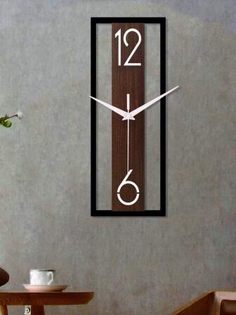 1 buc, ceas de perete dreptunghiular din lemn, ceas de bar, decorare pentru casa si birou, silențios, fără sunet. Decor interesant pentru camere de zi, cafenele și dormitoare