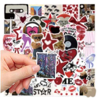 50 张 Y2K 美学贴纸包，彩色设计，适用于笔记本电脑、水瓶、滑板、行李箱、派对装饰，有趣又有趣的贴纸