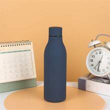 Botella de agua aislada al vacío de acero inoxidable de doble pared, de unicolor y creativa, de 500ml/17oz, para uso deportivo al aire libre. Taza de café portátil. - Multicolor - Ver 5