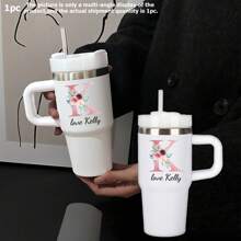 Tasse personnalisée de 14 oz avec lettre de A à Z, tasse à boire de tous les jours, cadeau surprise, cadeau de nouvel an, cadeau d'anniversaire, cadeau de la Saint-Valentin, convient à la famille, aux amis, aux amoureux, à la fête des mères, à la fête des infirmières, à la fête des pères, au mariage, à la remise des diplômes, à la fête des enseignants, multifonctionnel, ornemental, réutilisable, raffiné, élégant, de haute qualité, coloré, moderne, personnalisé, unique, idéal comme cadeau pour lui, idéal comme cadeau pour elle, petit ami, papa, petite amie, maman, famille, amis, salle de thé, maison, jardin, bureau, tasses personnalisées, ambiance chaleureuse