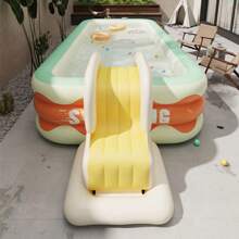 Inflatable Swimming Pool, Various Size Foldable Circular Pools, Thicker PVC Outdoor Inflatable Pools, Slides & Play Pool For Water Fun, Beach Essentials, Beach Accessories, Pool Float