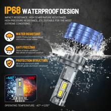 HYNBYZJ 2 pièces H7 H4 Ampoules de phare de voiture à LED Canbus 220W H1 H11 Lampe 9005 HB3 9006 HB4 9012 880 881 H27 9007 9008 H13 Ampoule LED Turbo Lampe 6000K Blanc 12V