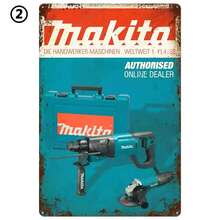 1pc, Electric Tools, Lawn Mowers Metal Tin Sign (8''x12''/20cm*30cm), Vintage Metal Plaque Gas Oil Man Cave Iron Painting Garage Auto Repair Wall Sticker Decor