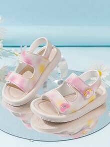 Toddler/Kids Fashion Versatile Anti-Slip Rubber Soft Bottom Hook And Loop Sandals, Baby Solid Anti-Slip Soft Bottom Sandals Size 23-33 - Pink - View 6