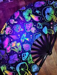 1 Quạt gấp huỳnh quang nhiều màu sắc có họa tiết bướm và nấm, thời trang cho tiệc tùng, lễ hội âm nhạc, tụ họp mùa hè, hoạt động ngoài trời, chủ đề đám cưới, biểu diễn trên sân khấu, thích hợp cho nhiều bữa tiệc, buổi biểu diễn và lễ hội khác nhau (Halloween, Giáng sinh, v.v.) - Quạt bướm huỳnh quang - Xem 11