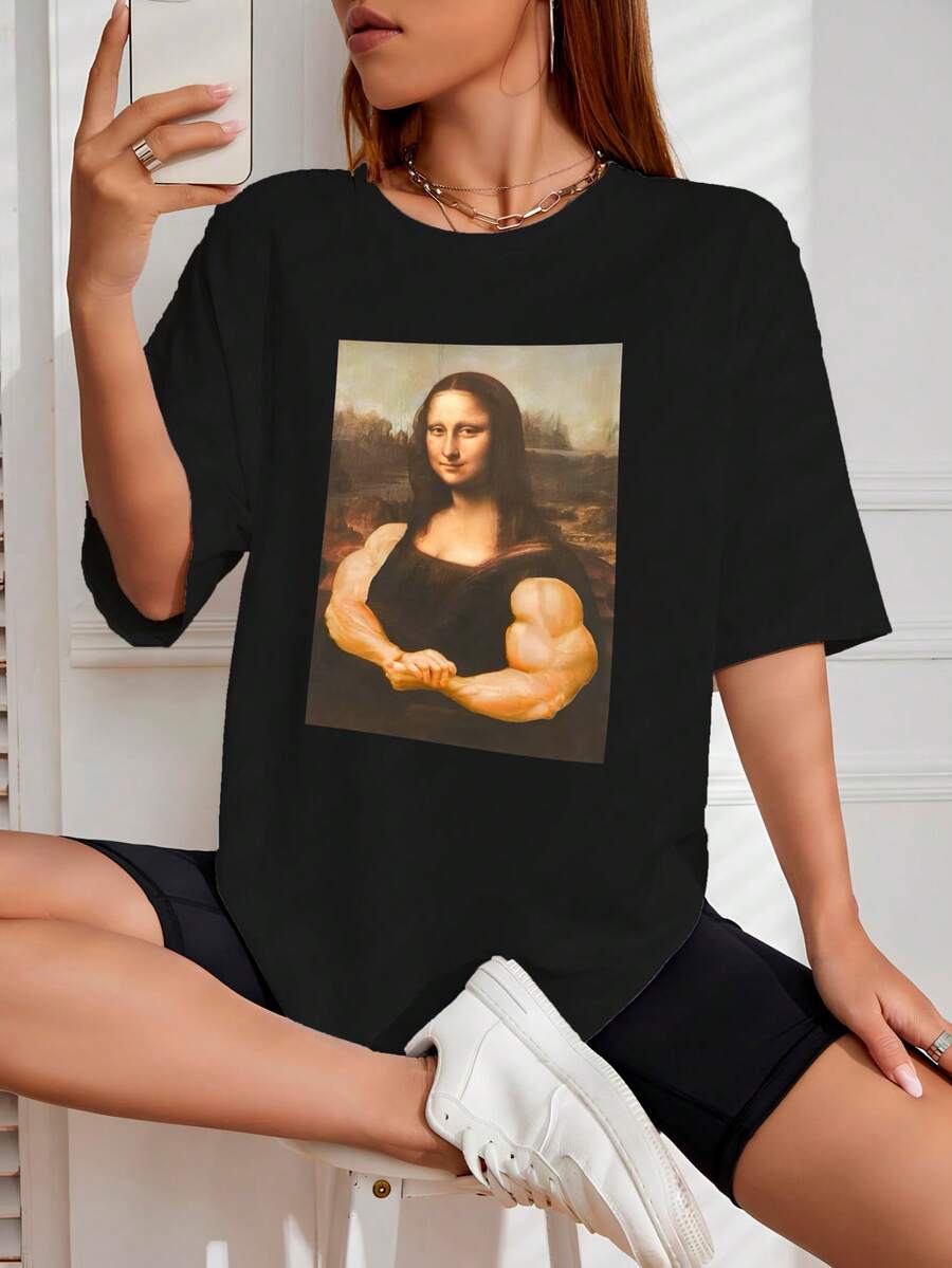 Unisex 100% Cotton Streetwear T-Shirt For Men And Women Printed New York Street Premium Shirt - 黑色 - 查看 1