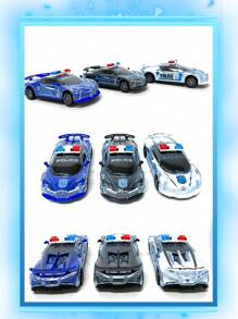 Voiture de police jouet à pile, voiture jouet à inertie, lumière et musique. Voiture de police à friction avec lumière et musique. Fabriqué avec des matières premières de haute qualité et fiables. Rentrée scolaire
