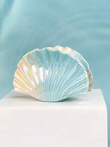 1pc Gradient Color Shell Hair Clip, Vacation Style Hair Accessory, Large Size Claw Hair Clip, Summer Maritime Design Hair Clips Hair Jaw Clip Hair Clamps Hair Clutch Hair Catcher Clip