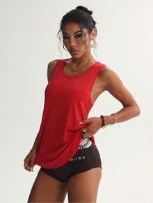 Sport Studio 纯色镂空后背运动背心健身背心游戏套装背心