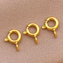 5/10/15 stuks 18K vergulde veersluitingen messing ronde sluitingen open ring sieraden veersluiting sieraden connector sluitingen voor armband ketting sieraden doe-het-zelf knutselen maken