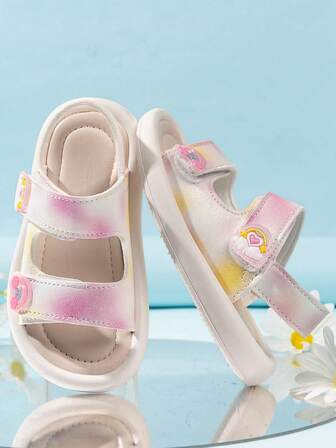 幼儿/儿童时尚百搭防滑橡胶软底钩环凉鞋，婴儿纯色防滑软底凉鞋，尺码 23-33