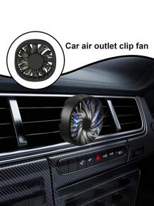 1 pièce Ventilateur de montage sur bouche d'aération de voiture avec lumière colorée, 3 vitesses de vent, faible bruit, ventilateur de refroidissement USB pour véhicules, mini ventilateur de voiture