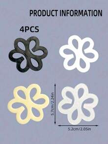 2pcs/4pcs_Set FlowerShaped Bra Strap Clip, Invisible Anti-Slip Bra Strap BuckleBody Care For Travel,Sport,Outdoor,Belt - Multicolor - View 6