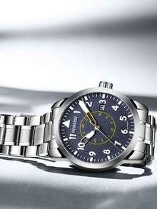 OCHSTIN Man Mechanical Pilot Wrist Watches Luxury Automatic Watch Stainless Steel Watch Band Mechanic Male Clock Auto Date Watch Gift For Men - one-size - View 4