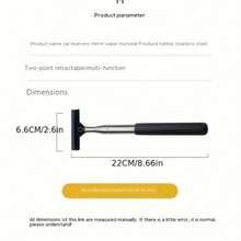 Stainless Steel Car Rearview Mirror Wiper, Retractable Laminated Brush Head, Window Cleaner, Handheld Wiper - Multicolor - View 5