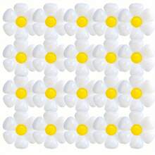 20 Pieces Daisy Shaped Aluminum Balloons, Uncharged Sunflower Party Decorations, Birthday And Party Photo Backgrounds, Birthday Balloons
