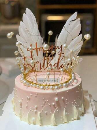 3 件公主主题金属生日蛋糕装饰，公主皇冠蛋糕装饰，女神蛋糕装饰，金色生日快乐亚克力蛋糕装饰，适用于生日派对、婚礼周年纪念、情人节、母亲节蛋糕装饰，优雅可爱的蛋糕装饰，非电动