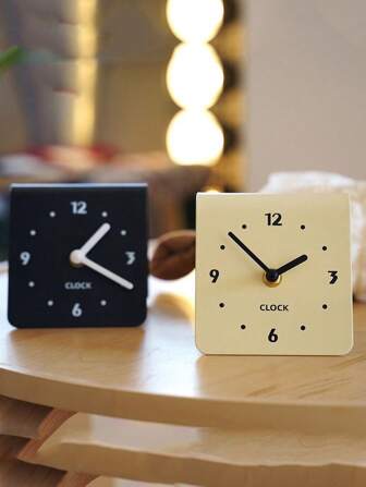 1 pieza, Reloj de escritorio creativo, Reloj de escritorio de mesita de noche para estudiantes, Reloj silencioso, Decoración de escritorio de diseño moderno, Decoración de escritorio para el aula y oficina de estudiantes, Reloj de dormitorio para el hogar, Decoración del hogar. Decoración de habitación, Decoración de dormitorio, Decoración de dormitorio, Vuelta al cole