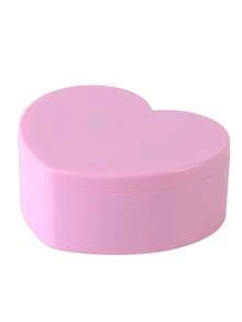 1pc Pink Heart Shaped Jewelry Storage Box, Trinket Desktop Organizer Box, Star & Heart Dual Layer Storage Box Organizer Storage Box Travel Gifts - Multicolor - View 5