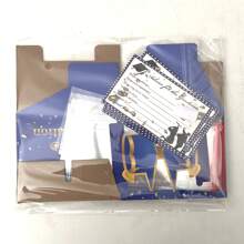 42pcs/Set Graduation Party Surprise Box, Blue Graduation Backdrop Decoration, Draw Cards & Gift Box