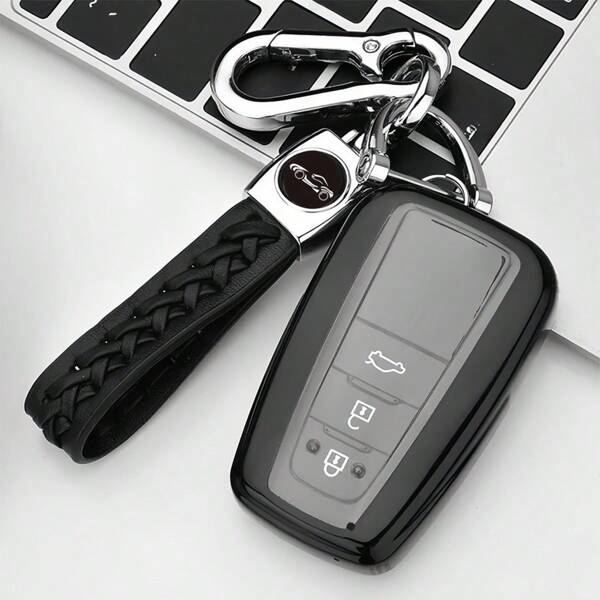Car Key Case Protector Soft TPU Key Shell Cover Auto Accessories For Toyota For Prius For Camry For Corolla For CHR For AVALON For Prado 2018 2022 Dustproof And Anti Fall High-End Fashionable Keybag