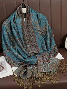 1pc Rhombus Pattern Casual Polyester (Dacron) Hijab, Suitable For Hijab Season - Multicolor - View 2