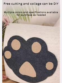 1pc Self-Adhesive Cat Scratching Mat For Walls, Carpets, Sofas & Furniture Protection, Suitable For Cat Scratching Posts - Khaki - View 5