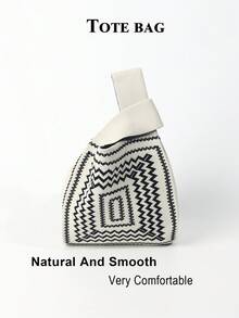 1 chiếc túi tote đan móc thoáng khí nhẹ có thể gấp lại, thích hợp để đựng điện thoại, mỹ phẩm, sách, thường ngày, thời trang, đi làm, mua sắm, chụp ảnh, ngoài trời, cắm trại, đi bộ đường dài, trở lại trường, du lịch, ngày lễ, mọi mùa, quà tặng của mẹ - trắng - Xem 5