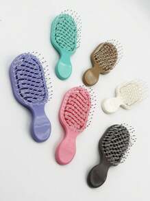 1 Mini Comb, Portable Pocket Hollowed Out Hair Comb, Wet And Dry Plastic Comb For Daily Travel Use,Back To School,Travel Holiday Essentials,Hair Accessories For Women