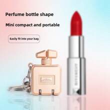 1pc Perfume Bottle Foldable Nail Clipper, Stainless Steel Nail Trimmer, Alloy Shell, Mini Portable, Minimalist High-End, With Keychain, Can Be Used As Pendant Nail Clipper
