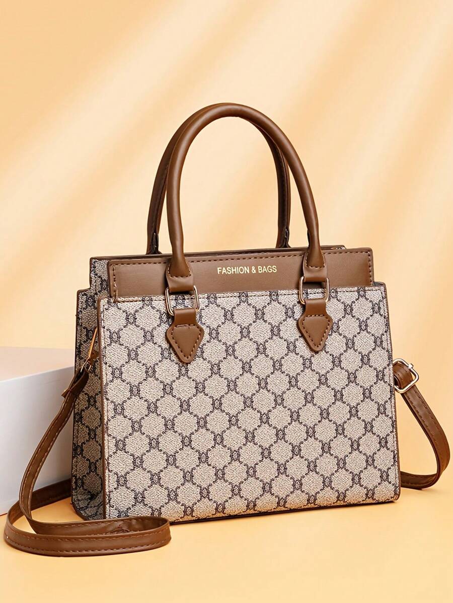 High-Quality Fashion Casual Versatile Commuter Handbag, Large Capacity Shoulder Bag, Great Gift For Mom - Grey - View 1