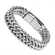 1pc Punk Style Men Stainless Steel Minimalist Bracelet, Gift For Men, Friends, Father's Day - Bracelet - View 17