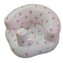 White Inflatable Children's Bath Chair, Heart-Shaped Design - Portable, Foldable, Non-Slip Kids Learning Chair, PVC Material, Fun Bathing Stool, Portable Children's Chair | Heart-Shaped Chair | Children's Furniture - Multicolor - View 14