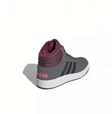 Adidas HOOPS MID 2.0 K Children's Basketball Sneakers Winter Sports Leisure Plus Velvet Warm Wear-Resistant Casual Shoes