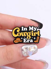 1pc "In My Scholarly Era" Motivational English Metal Badge, Stylish Metal Book Brooch Pin Scarf Buckle Dress Accessories Pin For Clothes Bag Charm Backpack For School Office Accessories Shirts Jacket Jewelry Christmas Halloween Clothes Pin Funny Cute Teacher Gifts Costume Accessories Bag Charms - Multicolor - View 3