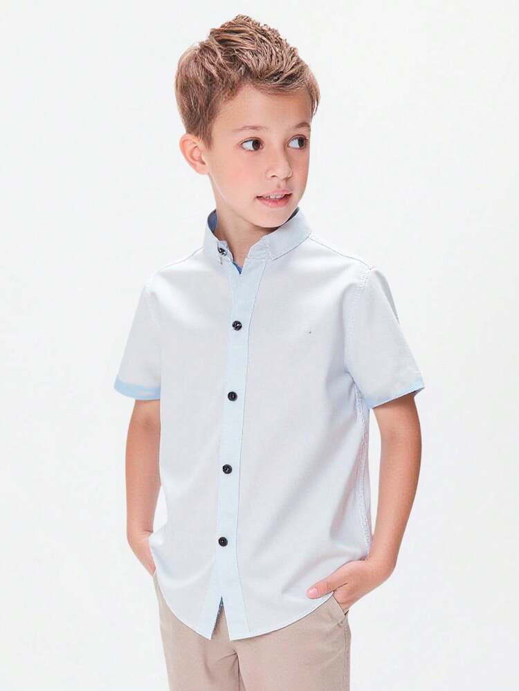 Children's Cotton Dress Shirt: A Touch Of Elegance And Comfort For Little Big Men! - White S633 - View 1