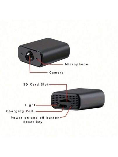 1pc Mini Spy Camera Security Real Time Monitoring, Infrared Night Vision, Motion Detection, Easy Installation Indoor Nanny Pet Camera/Support Cloud Storage Micro SD Cards Perfect Baby, Monitoring Home Makes An Ideal Family Holiday view 7