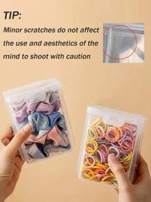 [1/3pcs Clear Stackable Organizer Boxes] Stackable Transparent Hair Accessory Storage Boxes, Dustproof, Waterproof, Moisture-Resistant Plastic Storage Containers For Hair Accessories, Beads, Jewelry Display & Packaging Supplies,Contemporary Plastic Tabletop Containers, Multipurpose Use, Rectangle Shape, Jewelry Boxes