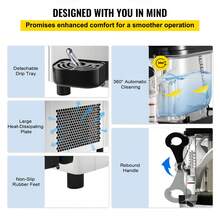 Commercial Slushy Machine, 300W 110V, 6L/1.6 Gal 25 Cups Single-Bowl, Stainless Steel Margarita Smoothie Frozen Drink Maker, Slushie Machine For Cafes Restaurants Bars Home Use - 1 Cylinder 1 X 6 L - View 6