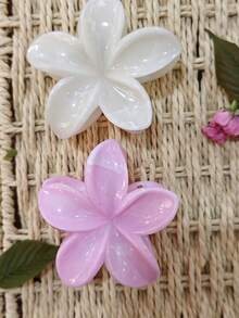 Transparent Flower & Hair Claw Hair Clips, Stylish & Sweet Appearance, Refreshing Look For Summer - Multicolor - View 12