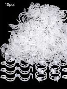 10/100/200pcs Tomato Clips, Plastic Grid Clips, Plant Support Clips, Grape/Tomato Vine Vegetable Plant Garden Support Clips For Healthier Plants