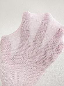 4 Pairs Girls Cute Butterfly Embroidery Mesh Mid-Calf Socks, Ruffled Princess Style, Suitable For Back To School, Spring Outings - Multicolor - View 4