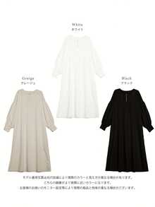 Women Long Dresses - Khaki - View 5